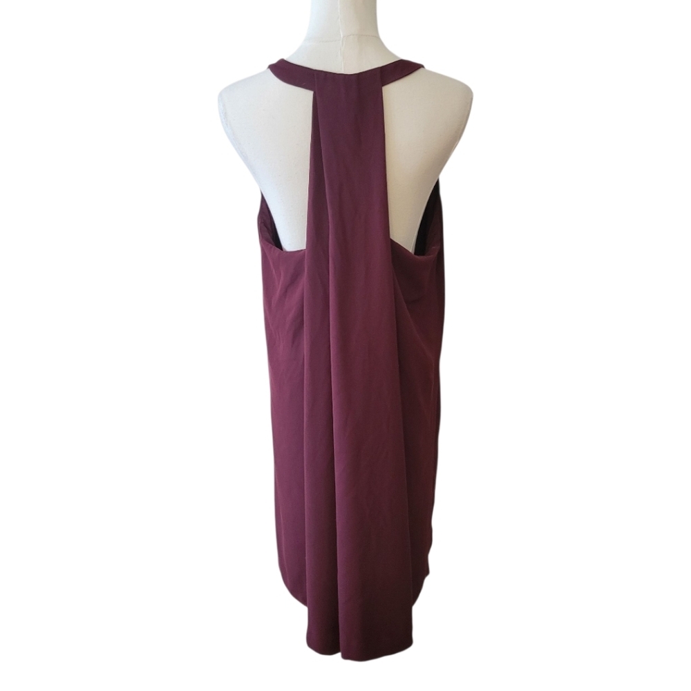 LOFT Wine Colored Sleeveless Shift Dress Size Large Petite - Picture 4 of 5